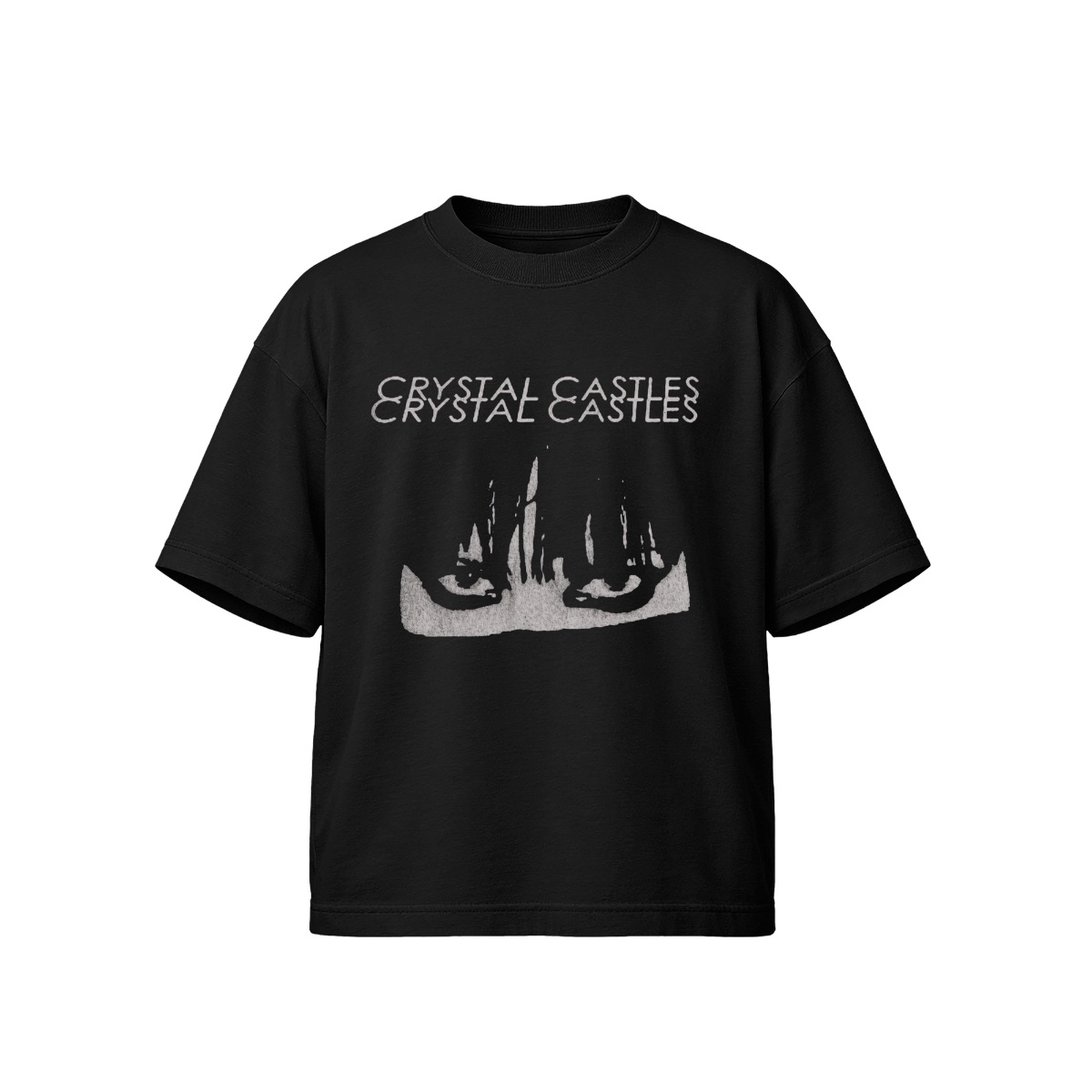 Crystal Castles Eyes Graphic T-Shirt | Dark Wave Electro Band Merch | Alt Grunge Streetwear Tee
