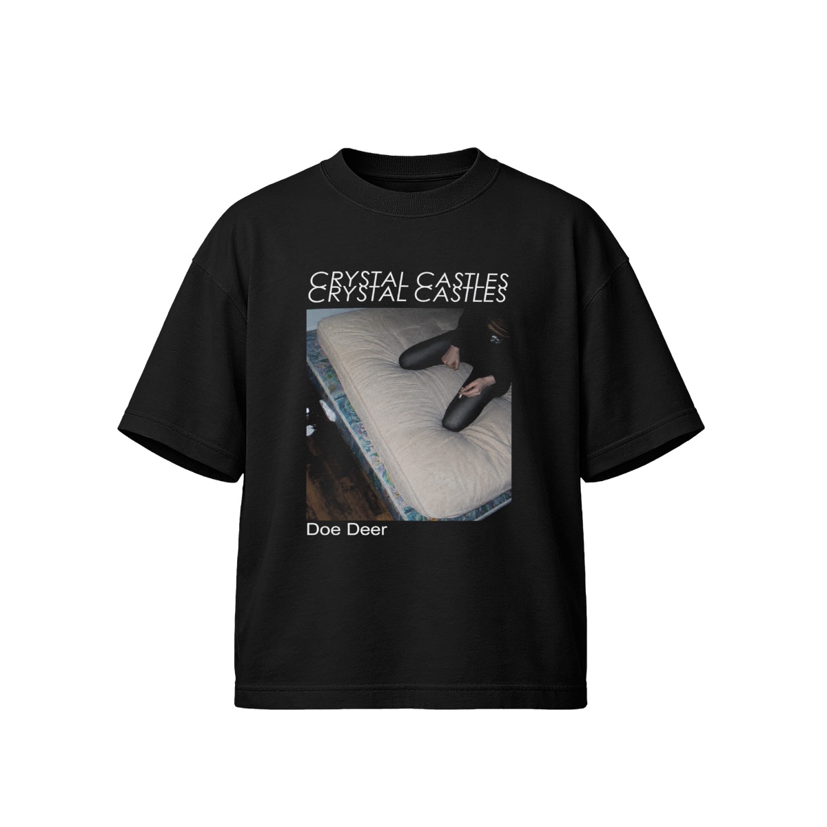 Crystal Castles Doe Deer EP T-Shirt | Electro Noise Synthpop Album Cover Tee | Y2K Indie Sleaze Merch