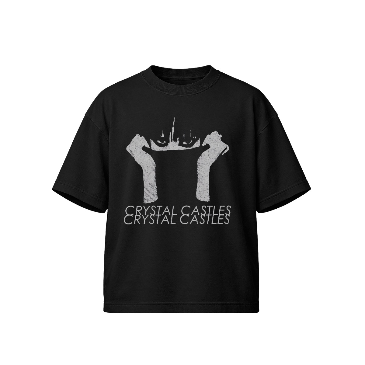 Vintage Crystal Castles Graphic T-Shirt | Synthpop Indietronica Band Shirt | Gothic Alt Aesthetic Streetwear Tee