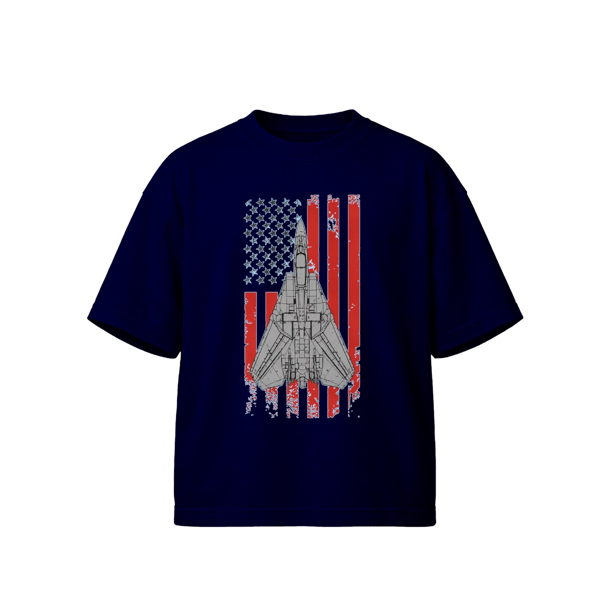F-14 Tomcat Fighter Jet T-Shirt | Distressed American Flag Military Tee | Aviation Patriotic Graphic Shirt