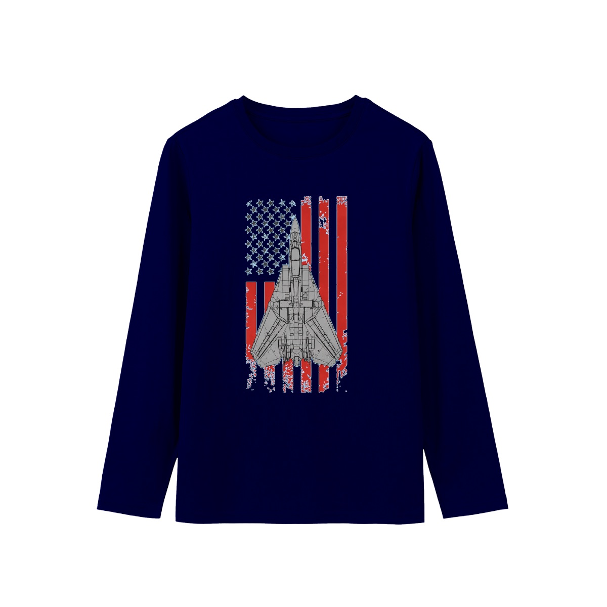 F-14 Tomcat Fighter Jet T-Shirt | Distressed American Flag Military Tee | Aviation Patriotic Graphic Shirt