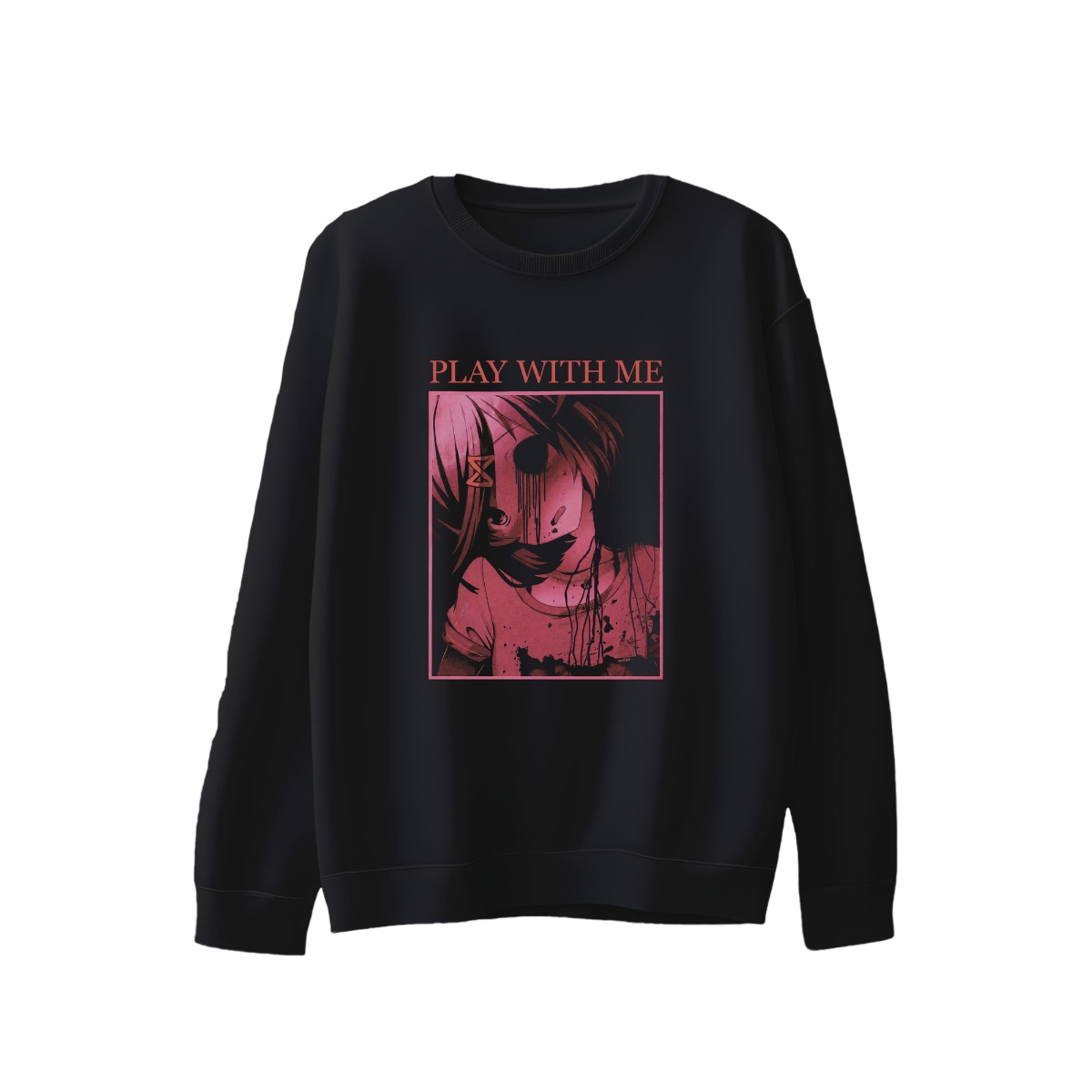 Doki Doki Literature Club Play With Me T-Shirt | DDLC Horror Anime Graphic Tee | Glitch Aesthetic Otaku Apparel