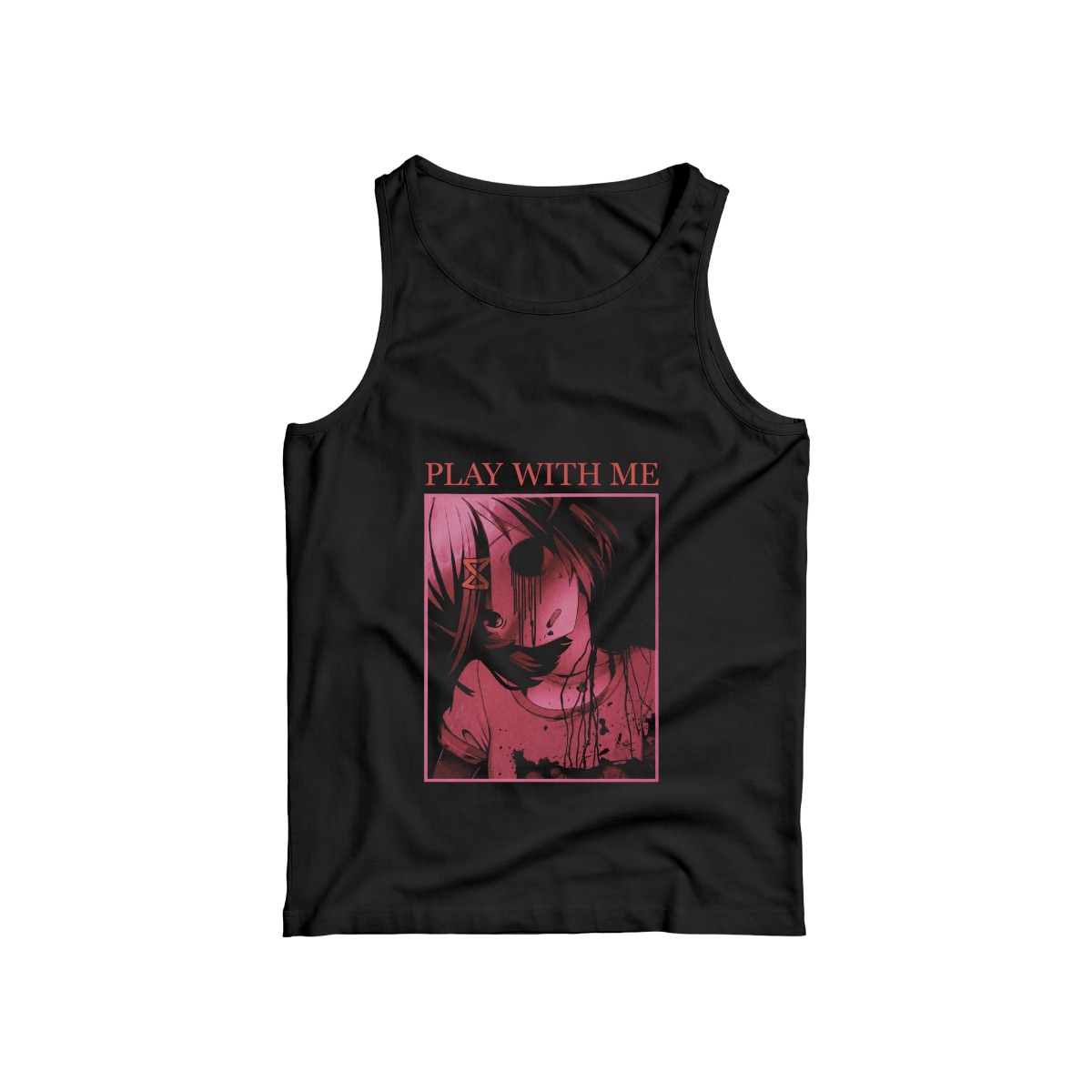 Doki Doki Literature Club Play With Me T-Shirt | DDLC Horror Anime Graphic Tee | Glitch Aesthetic Otaku Apparel