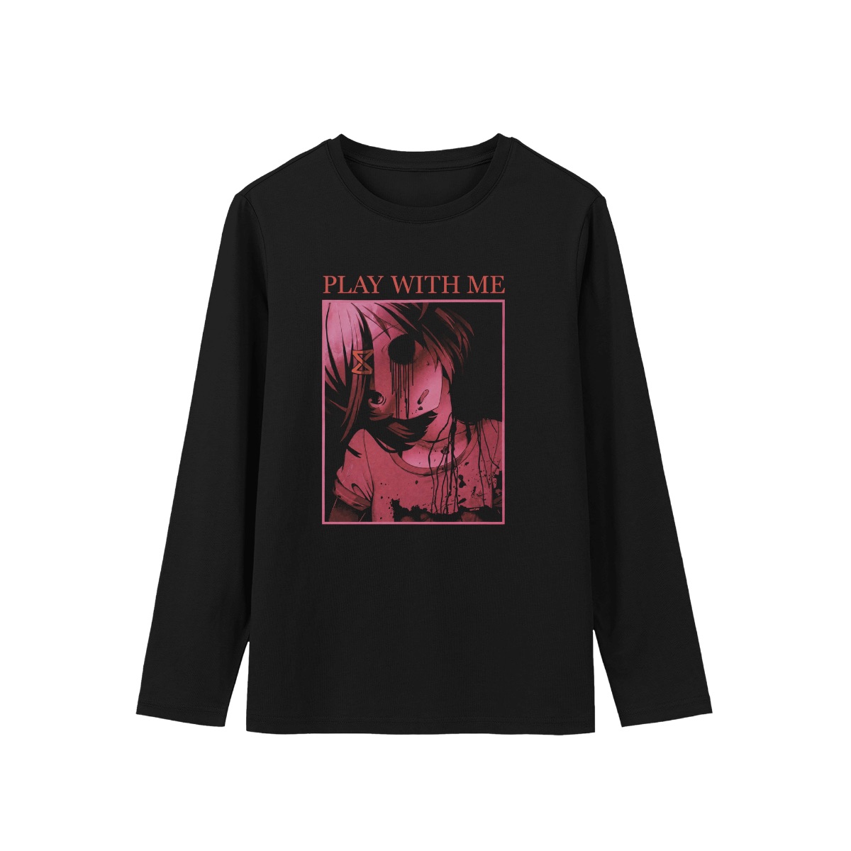 Doki Doki Literature Club Play With Me T-Shirt | DDLC Horror Anime Graphic Tee | Glitch Aesthetic Otaku Apparel