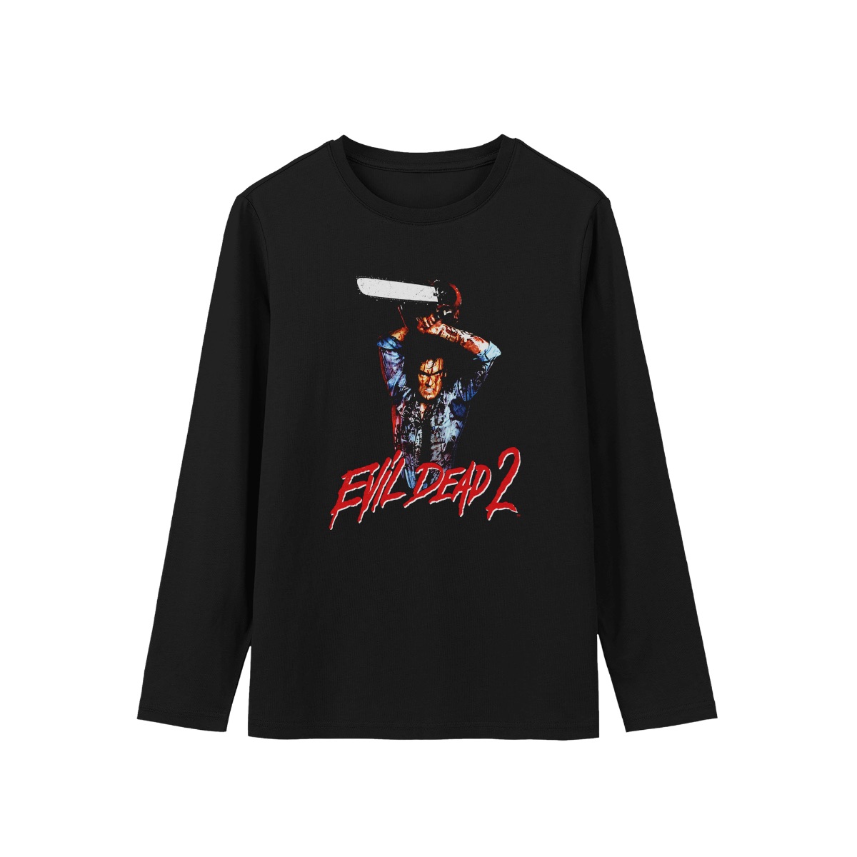 Evil Dead 2 Ash Williams Chainsaw T-Shirt | Cult Horror Movie Merch | Retro Splatter Gore Graphic Tee