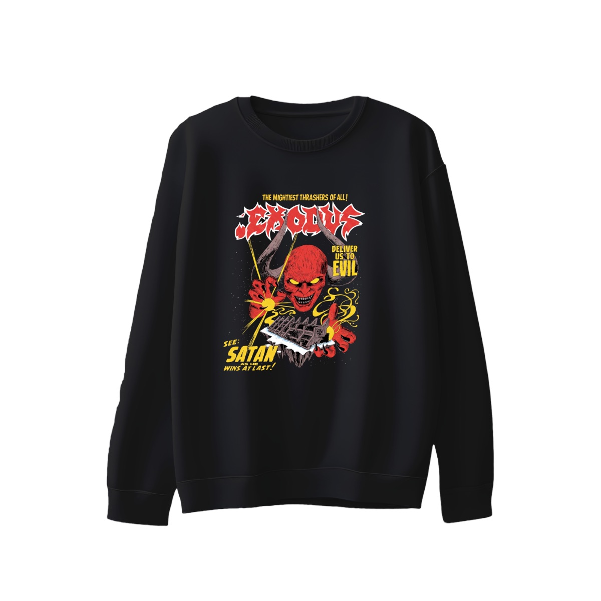 Exodus Deliver Us to Evil Thrash Metal T-Shirt | Bay Area Thrash Band Merch | Vintage Heavy Metal Tee