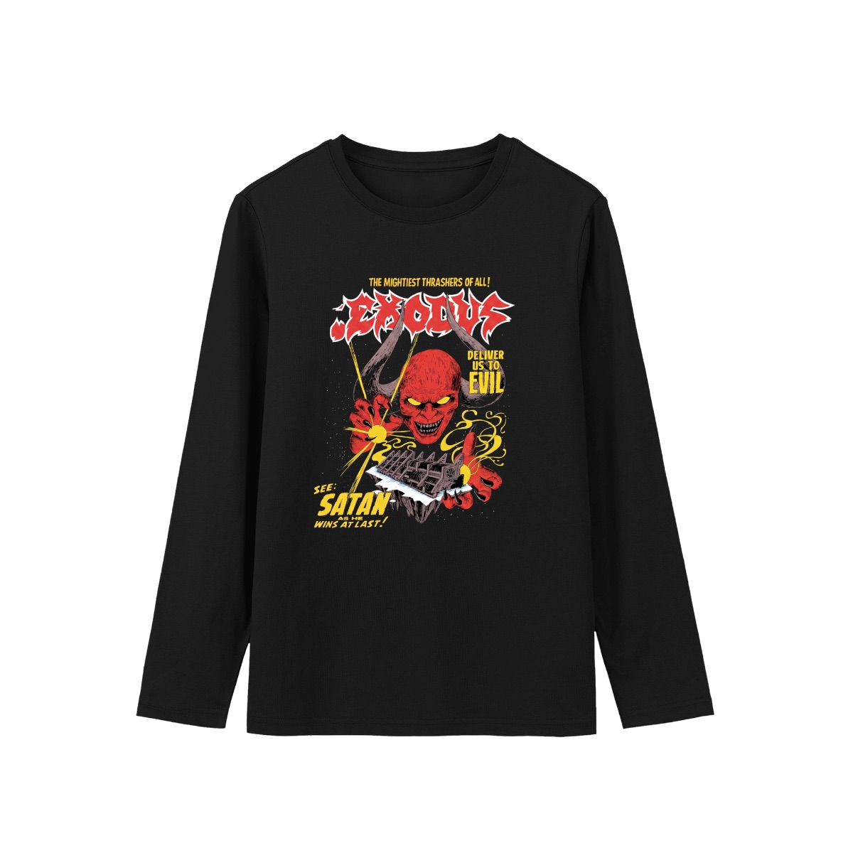 Exodus Deliver Us to Evil Thrash Metal T-Shirt | Bay Area Thrash Band Merch | Vintage Heavy Metal Tee