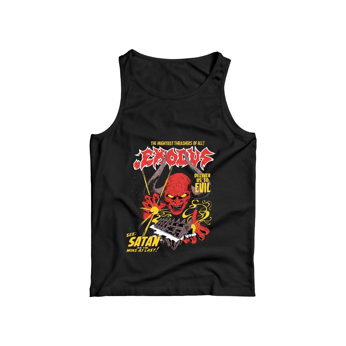 Exodus Deliver Us to Evil Thrash Metal T-Shirt | Bay Area Thrash Band Merch | Vintage Heavy Metal Tee