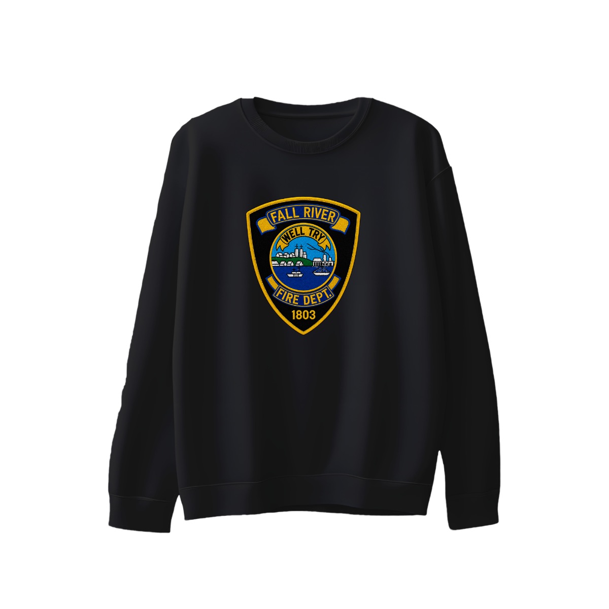 Fall River Fire Department T-Shirt | 1803 Est. Municipal Firefighter Patch Tee | Emergency Services Merch