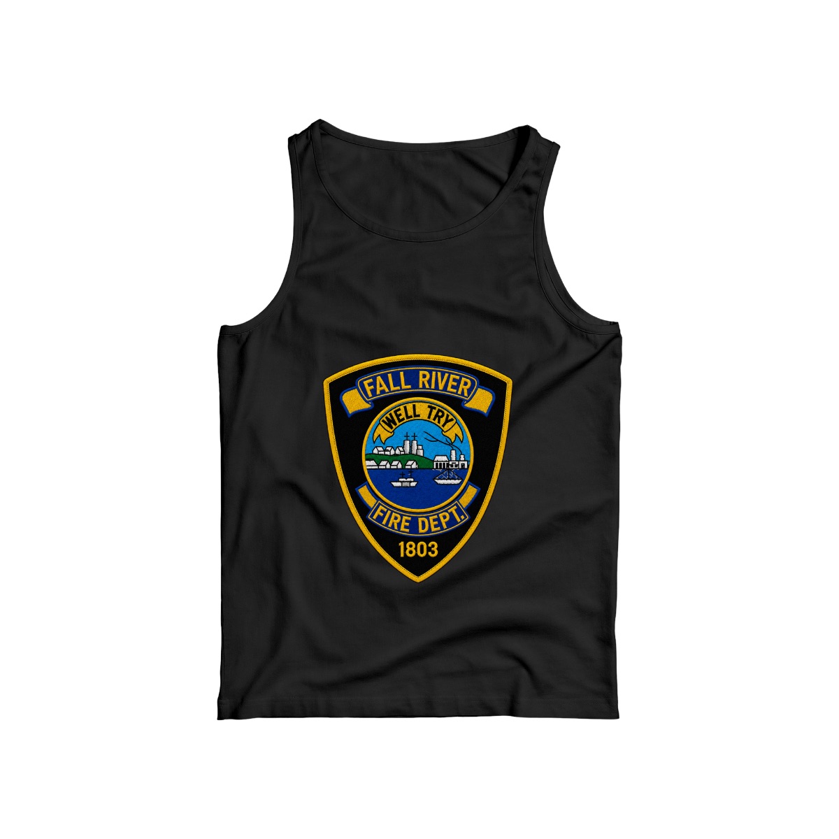 Fall River Fire Department T-Shirt | 1803 Est. Municipal Firefighter Patch Tee | Emergency Services Merch