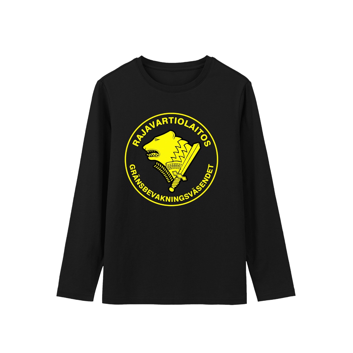 Rajavartiolaitos Finnish Border Guard T-Shirt | Military Bear & Sword Insignia Tee | Nordic Defense Merch