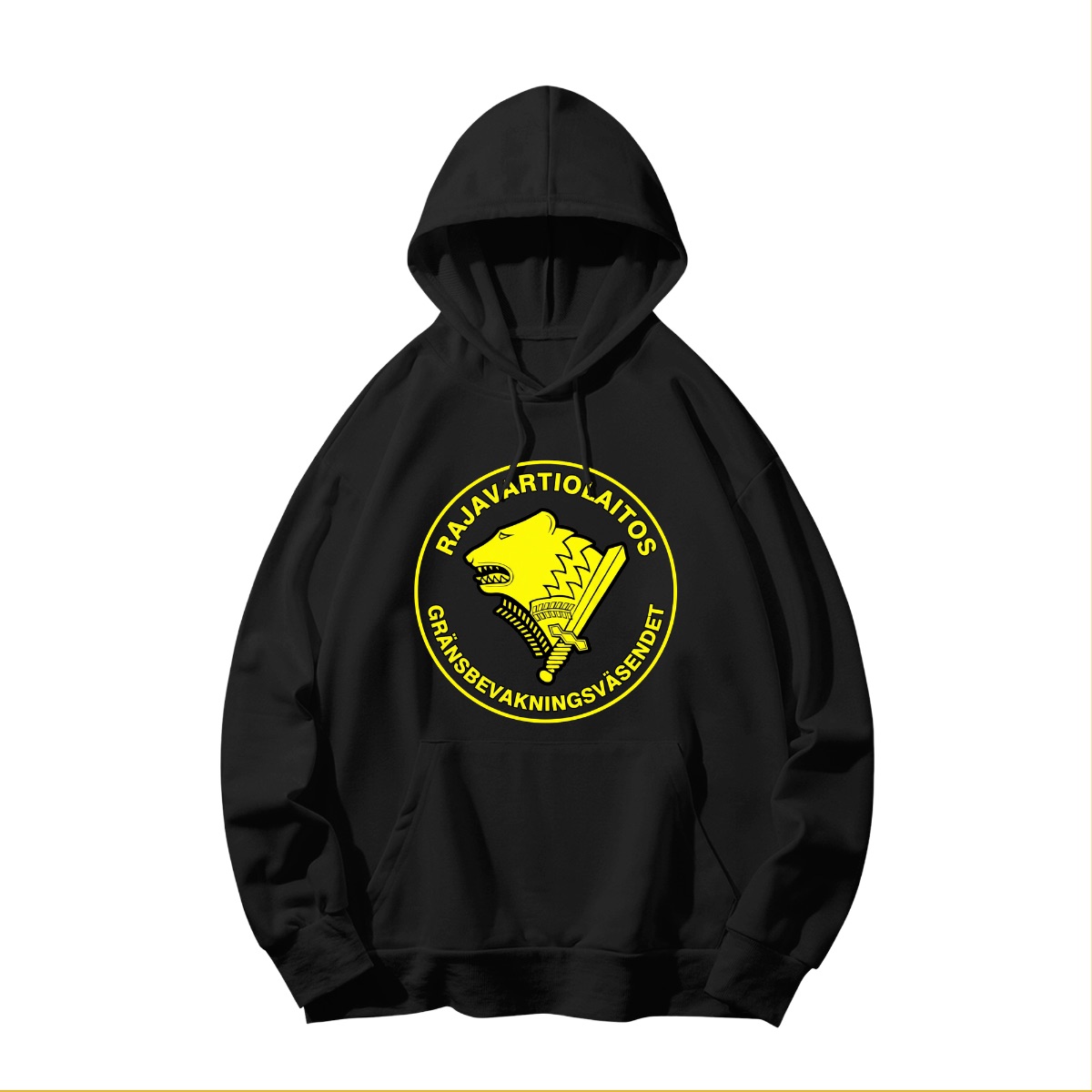 Rajavartiolaitos Finnish Border Guard T-Shirt | Military Bear & Sword Insignia Tee | Nordic Defense Merch