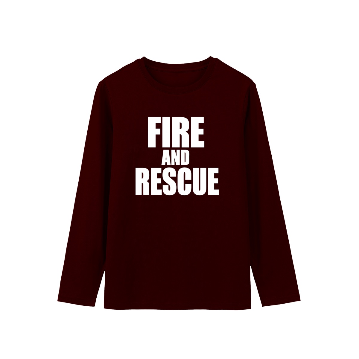 Fire and Rescue Bold Typography T-Shirt | First Responder Emergency Services Tee | Heavyweight Utility Shirt
