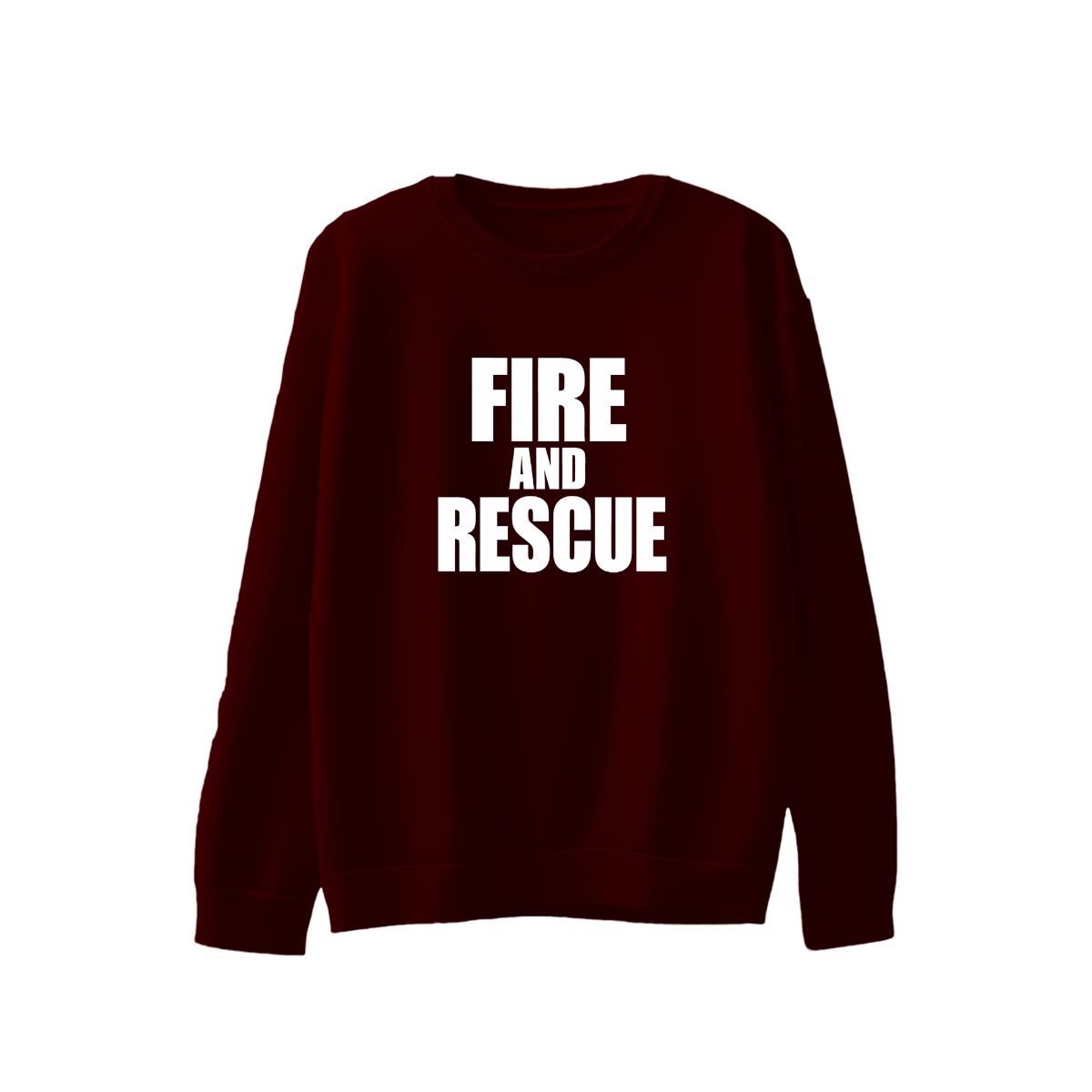 Fire and Rescue Bold Typography T-Shirt | First Responder Emergency Services Tee | Heavyweight Utility Shirt