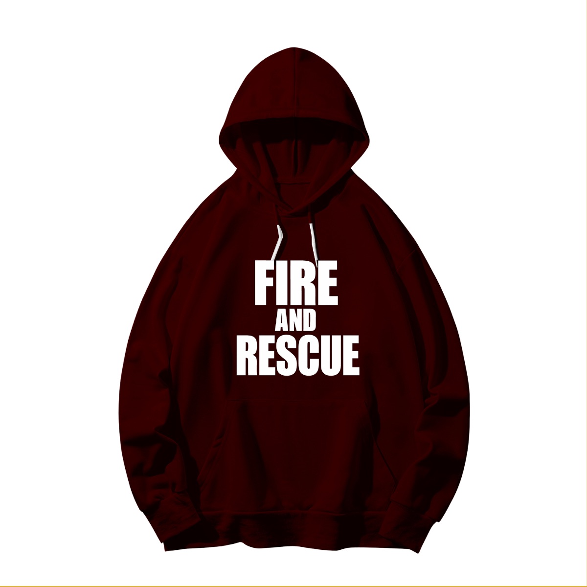 Fire and Rescue Bold Typography T-Shirt | First Responder Emergency Services Tee | Heavyweight Utility Shirt - Sweatshirt - Red