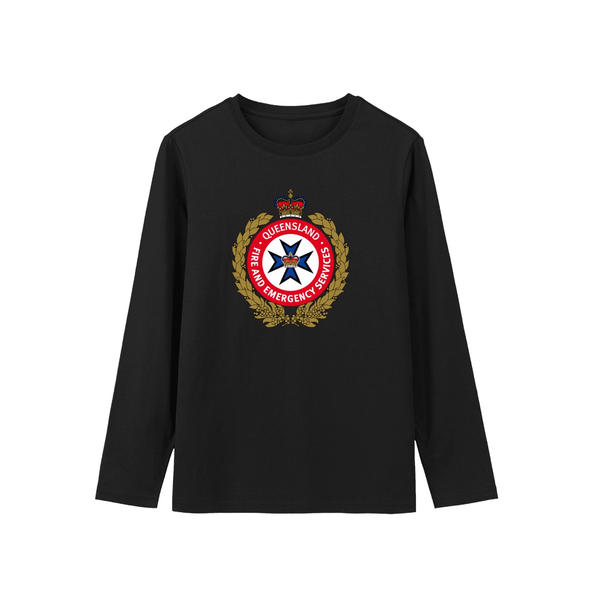 Queensland Fire and Emergency Services T-Shirt | QFES Official Emblem Tee | Australian Firefighter Merch