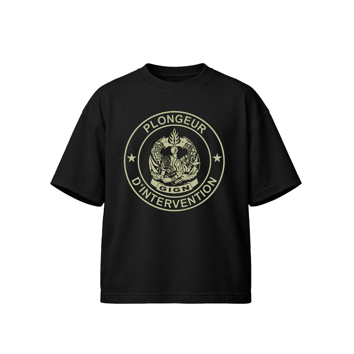 GIGN Plongeur d'Intervention T-Shirt | French Special Forces Combat Diver Insignia Tee | Tactical Military Merch