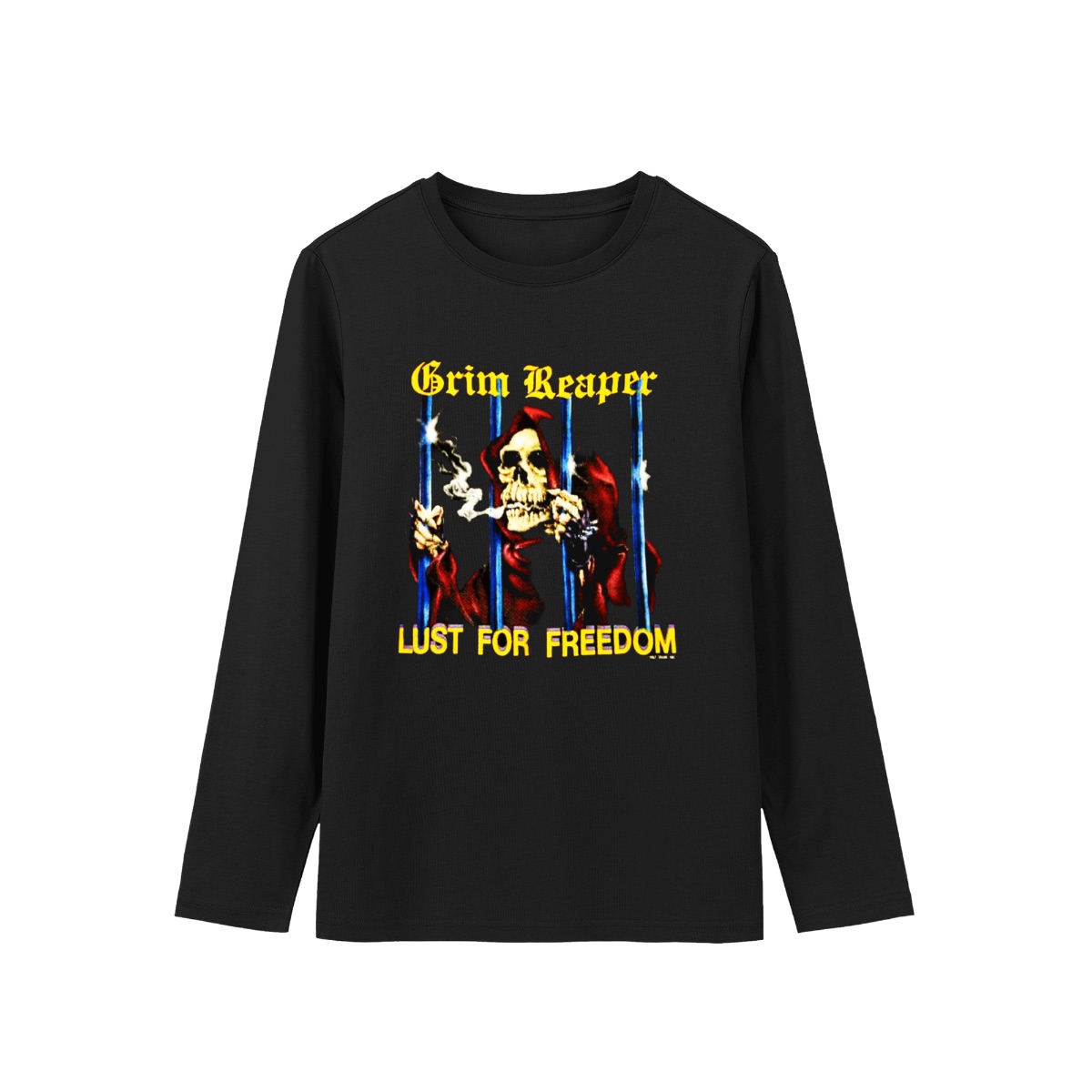 Grim Reaper Lust For Freedom T-Shirt | Heavy Metal Rock Band Graphic Tee | Vintage 80s Thrash Metal Merch