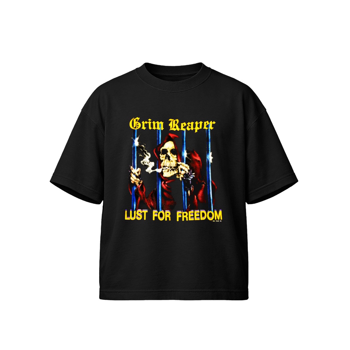 Grim Reaper Lust For Freedom T-Shirt | Heavy Metal Rock Band Graphic Tee | Vintage 80s Thrash Metal Merch