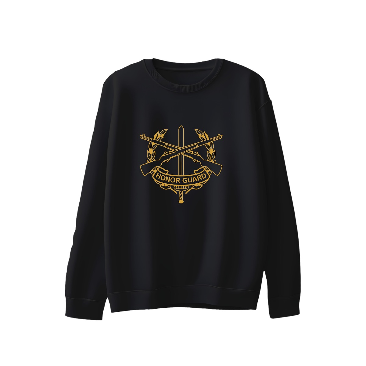 US Military Honor Guard T-Shirt | Ceremonial Rifle & Sword Insignia Tee | Armed Forces Veteran Merch