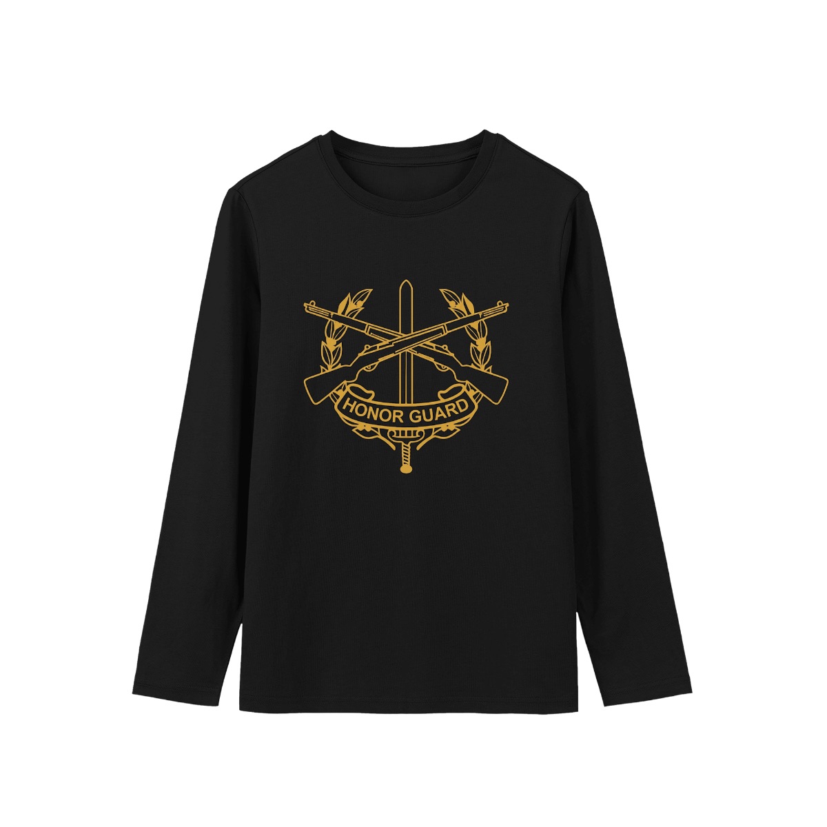 US Military Honor Guard T-Shirt | Ceremonial Rifle & Sword Insignia Tee | Armed Forces Veteran Merch