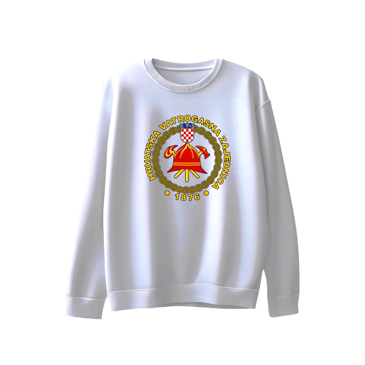 Croatian Fire Service 1876 Est. T-Shirt | HVZ Historical Firefighter Emblem Tee | European Fire Dept Merch