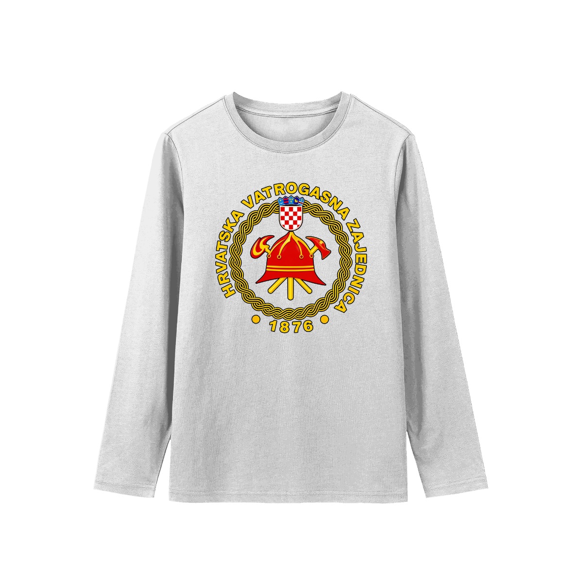 Croatian Fire Service 1876 Est. T-Shirt | HVZ Historical Firefighter Emblem Tee | European Fire Dept Merch
