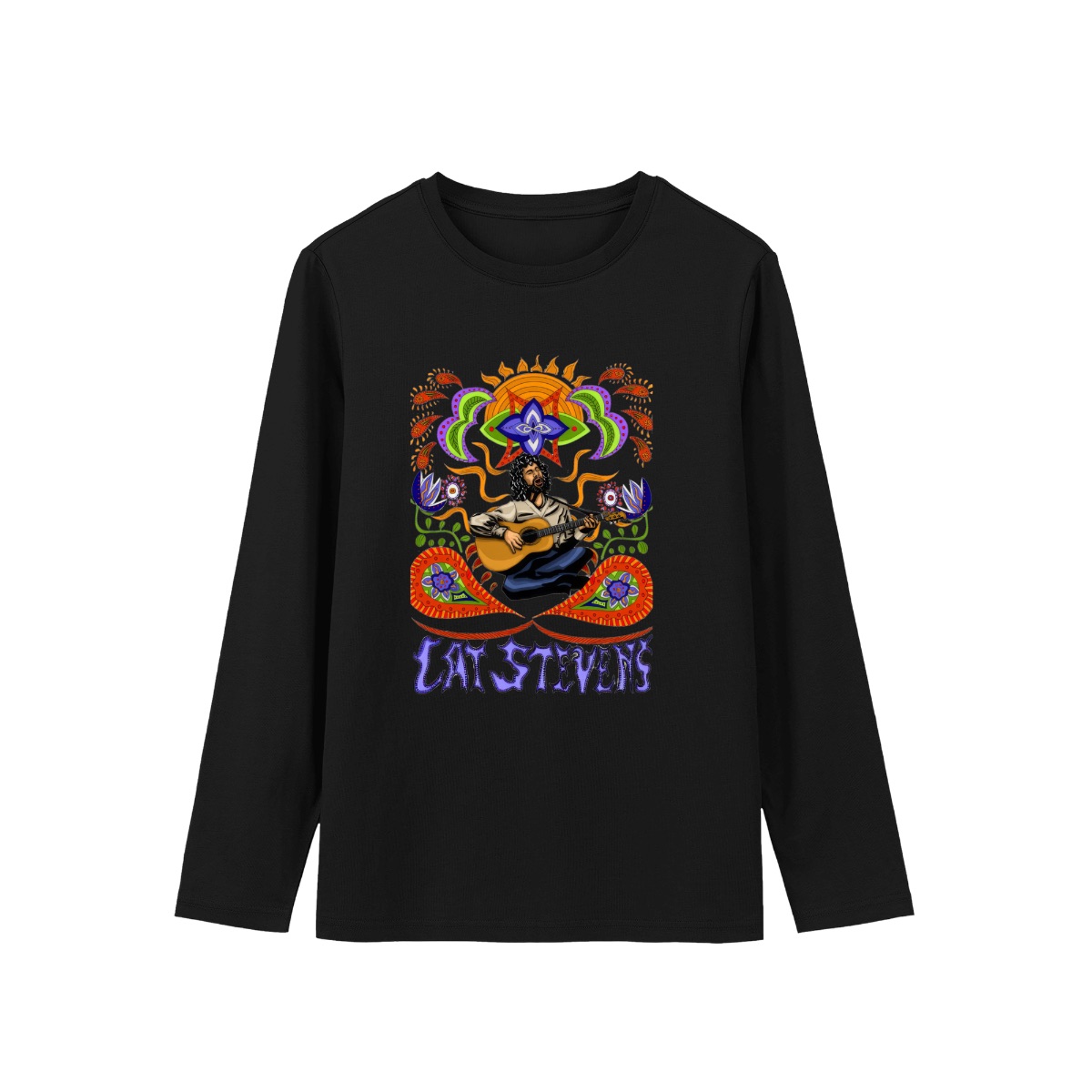 Cat Stevens Vintage Psychedelic T-Shirt | Folk Rock Classic Music Merch | 70s Retro Graphic Tee