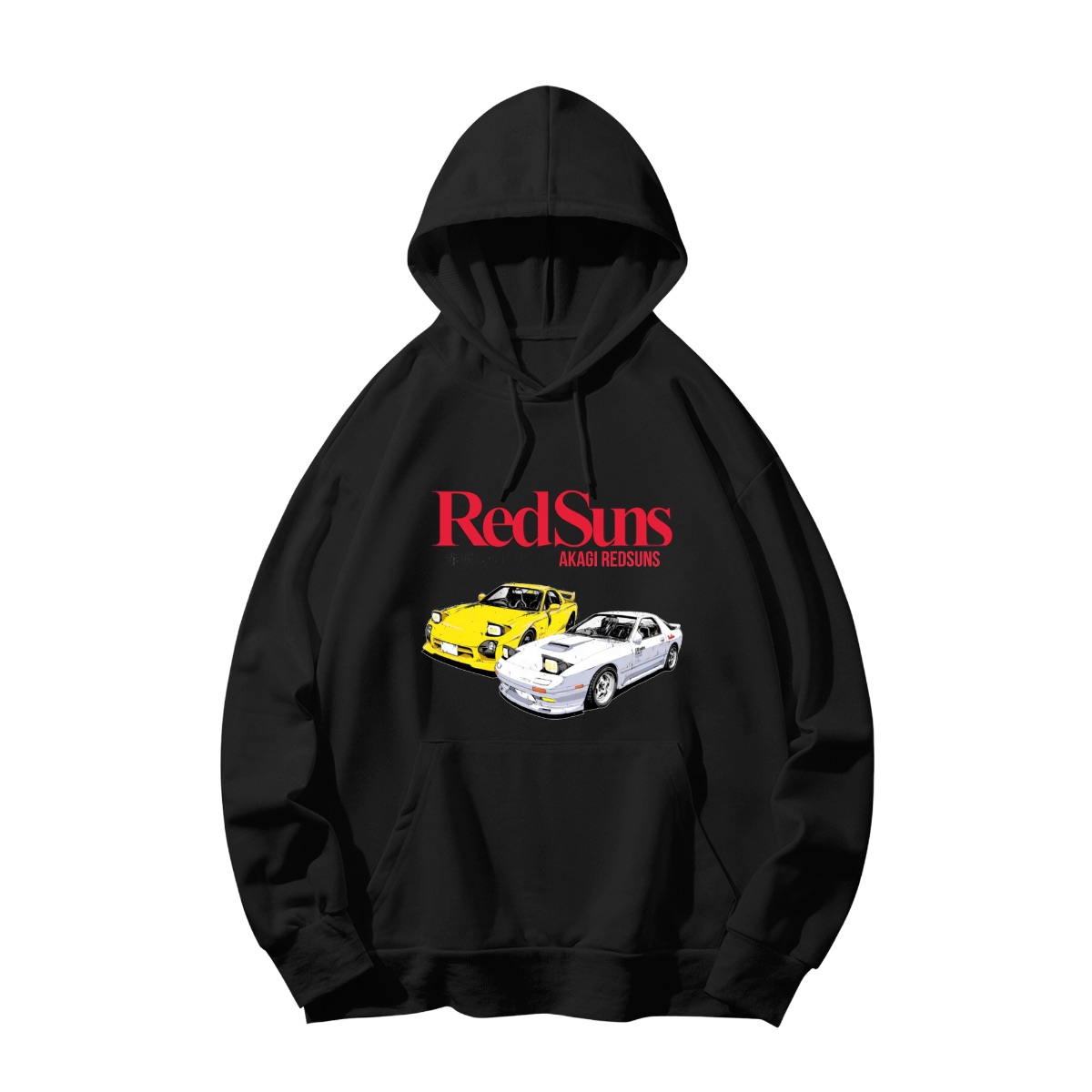 Initial D Akagi RedSuns T-Shirt | Mazda RX-7 Street Racing Anime Merch | Retro JDM Graphic Tee