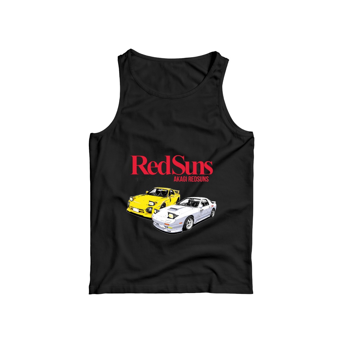 Initial D Akagi RedSuns T-Shirt | Mazda RX-7 Street Racing Anime Merch | Retro JDM Graphic Tee
