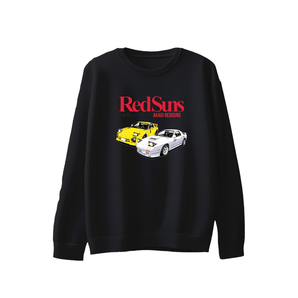 Initial D Akagi RedSuns T-Shirt | Mazda RX-7 Street Racing Anime Merch | Retro JDM Graphic Tee