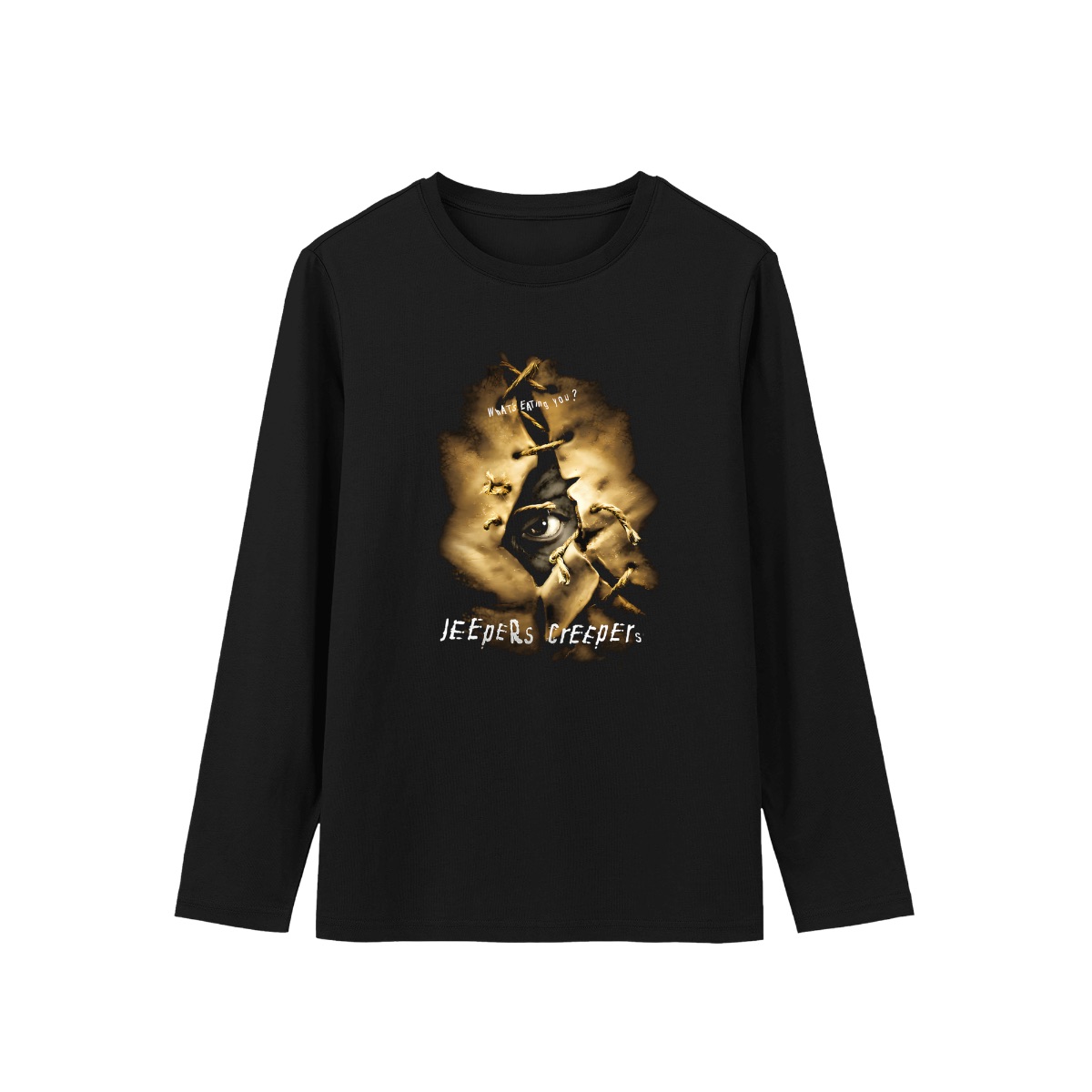 Jeepers Creepers Horror Movie T-Shirt | Creepy Eye Stitched Leather Quote Merch | Cult Horror Tee