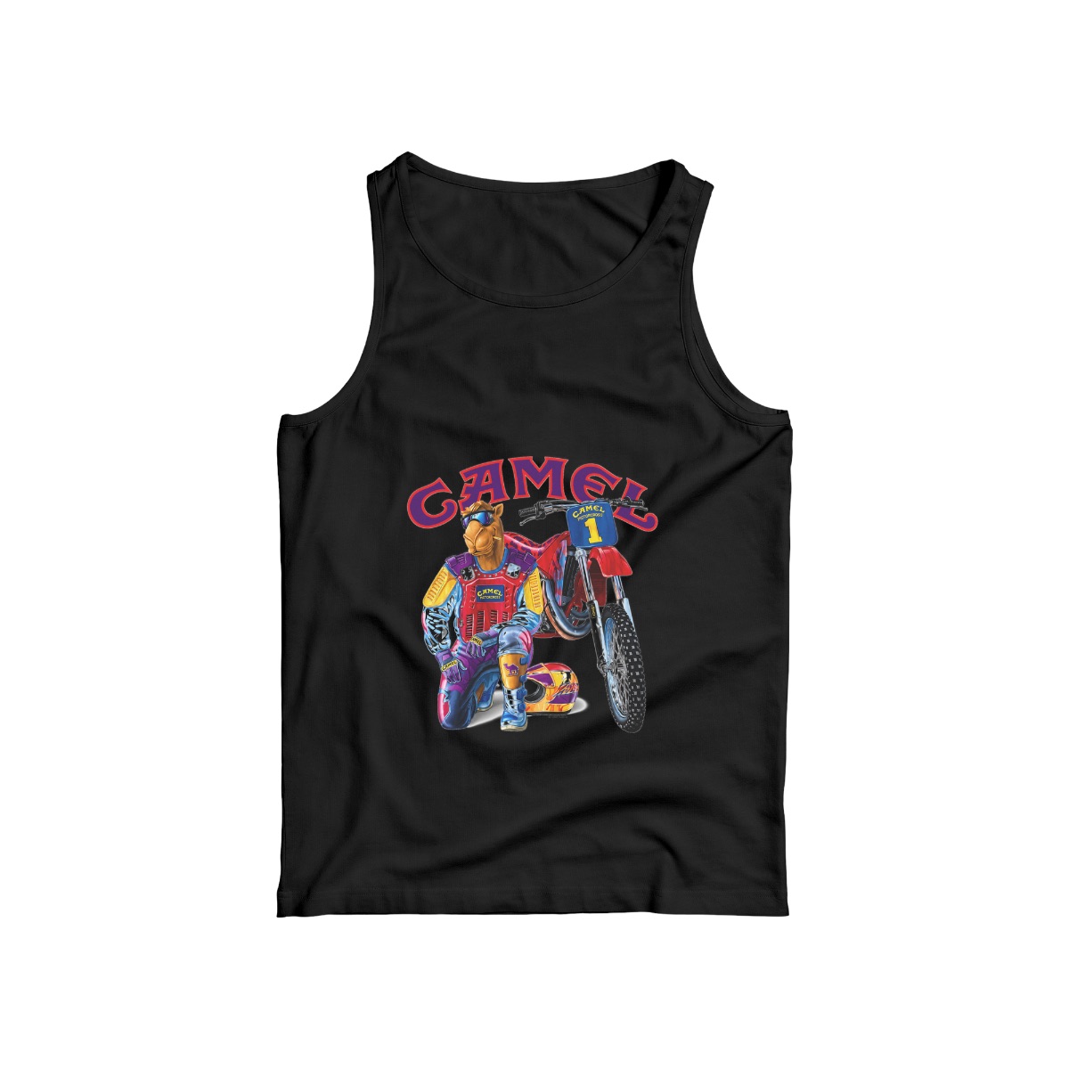 Joe Camel Vintage Motocross T-Shirt | 90s Retro Dirt Bike Racing Merch | Classic Tobacco Ad Art Tee