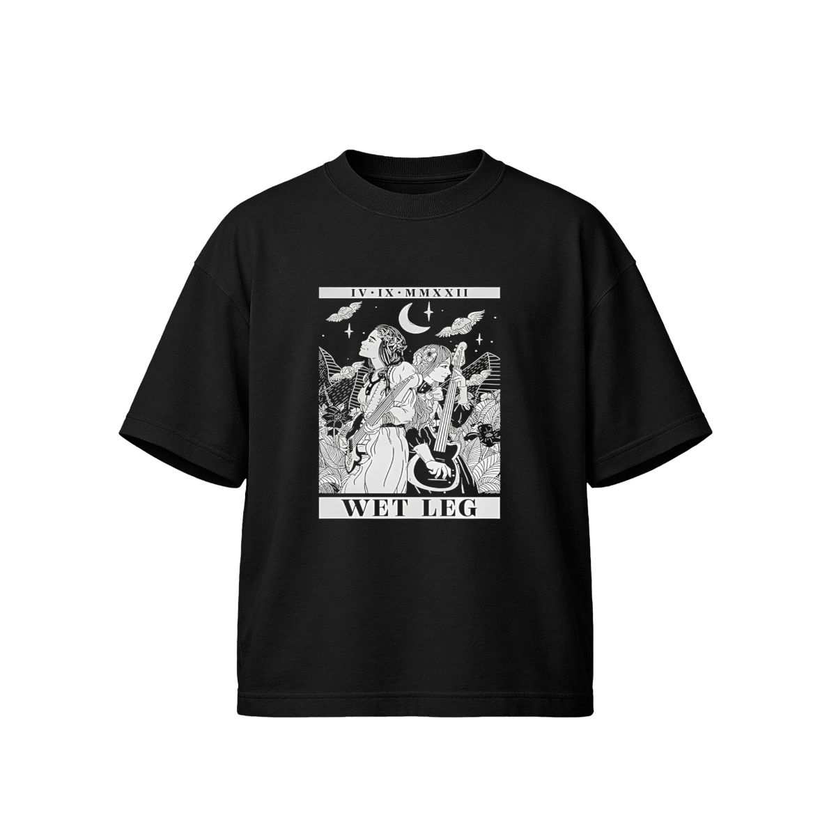 Wet Leg Indie Rock Band T-Shirt | Tarot Card Style Design Merch | Alternative Music Tee