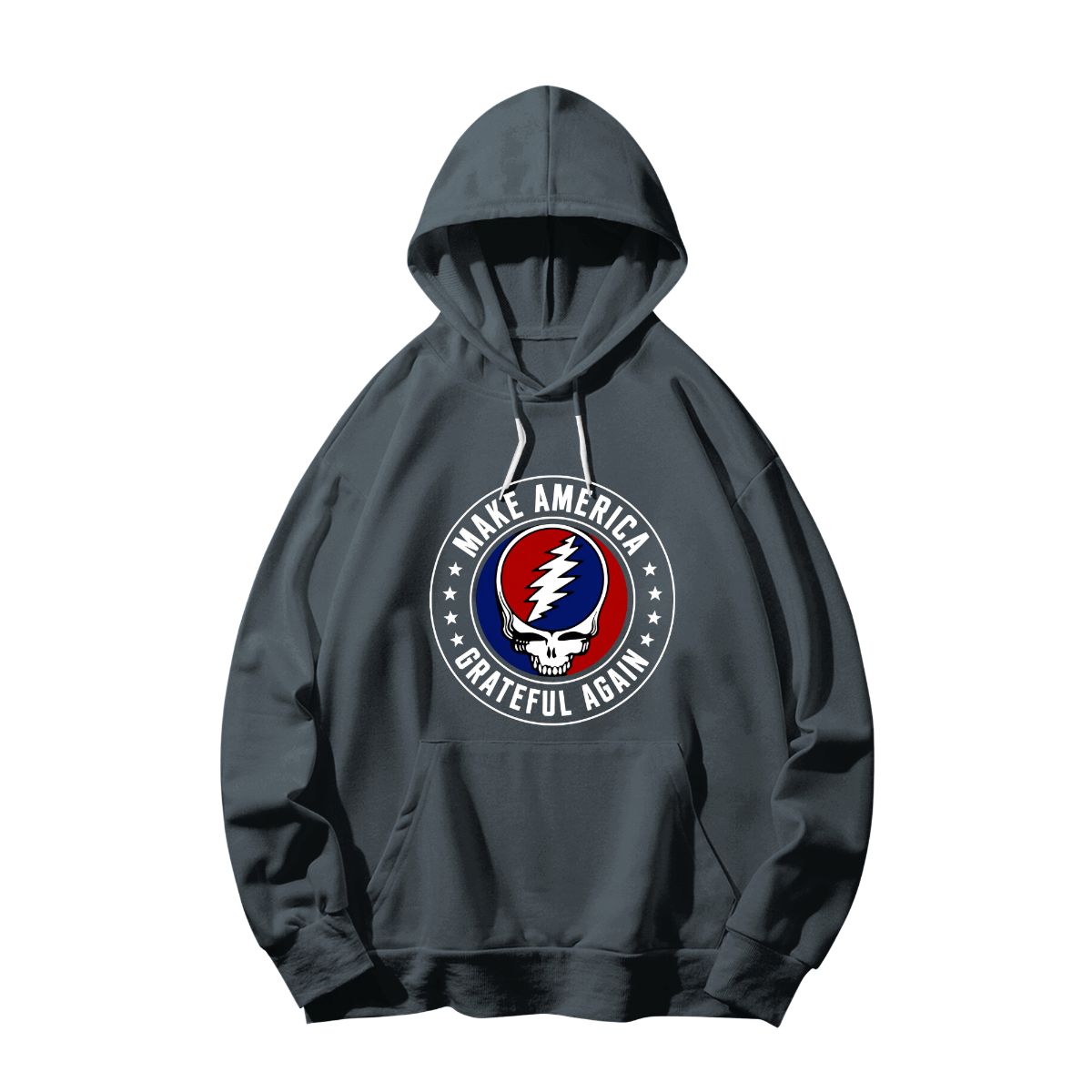 Make America Grateful Again T-Shirt | Grateful Dead Style Parody Tee | Classic Rock Merch - Sweatshirt - Grey