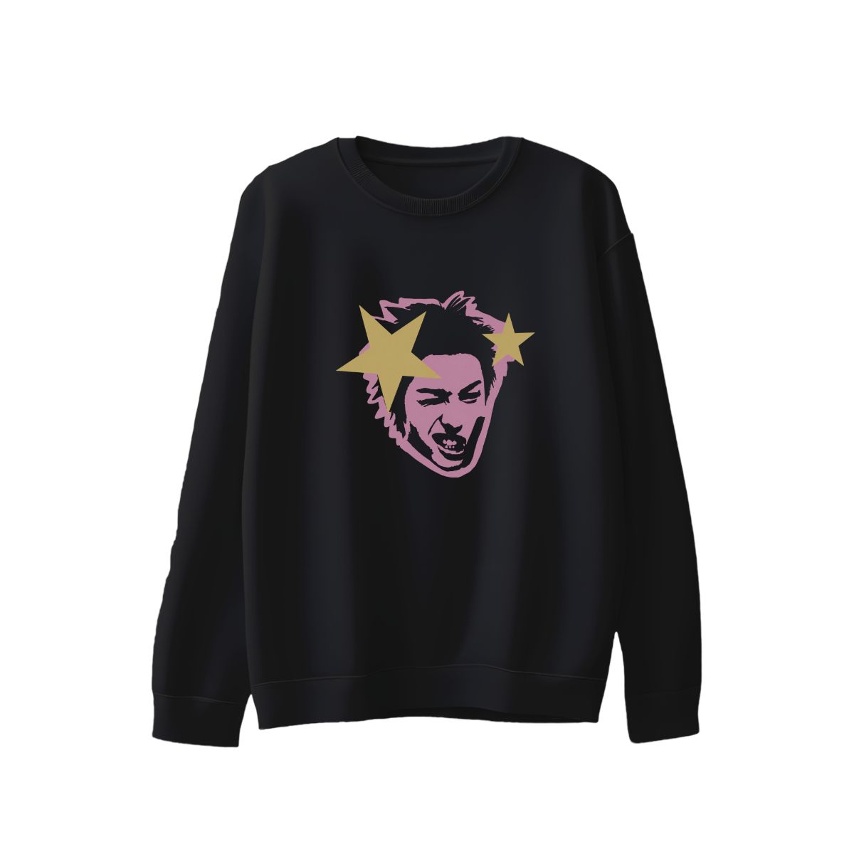 Punk Rocker Graphic T-Shirt | Pink & Yellow Star Aesthetic Merch | Alternative Music Tee