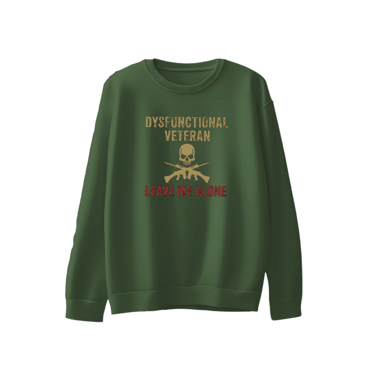 Dysfunctional Veteran Leave Me Alone T-Shirt | Military Humor Skull & Rifle Tee