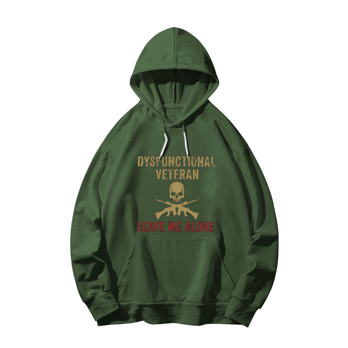 Dysfunctional Veteran Leave Me Alone T-Shirt | Military Humor Skull & Rifle Tee