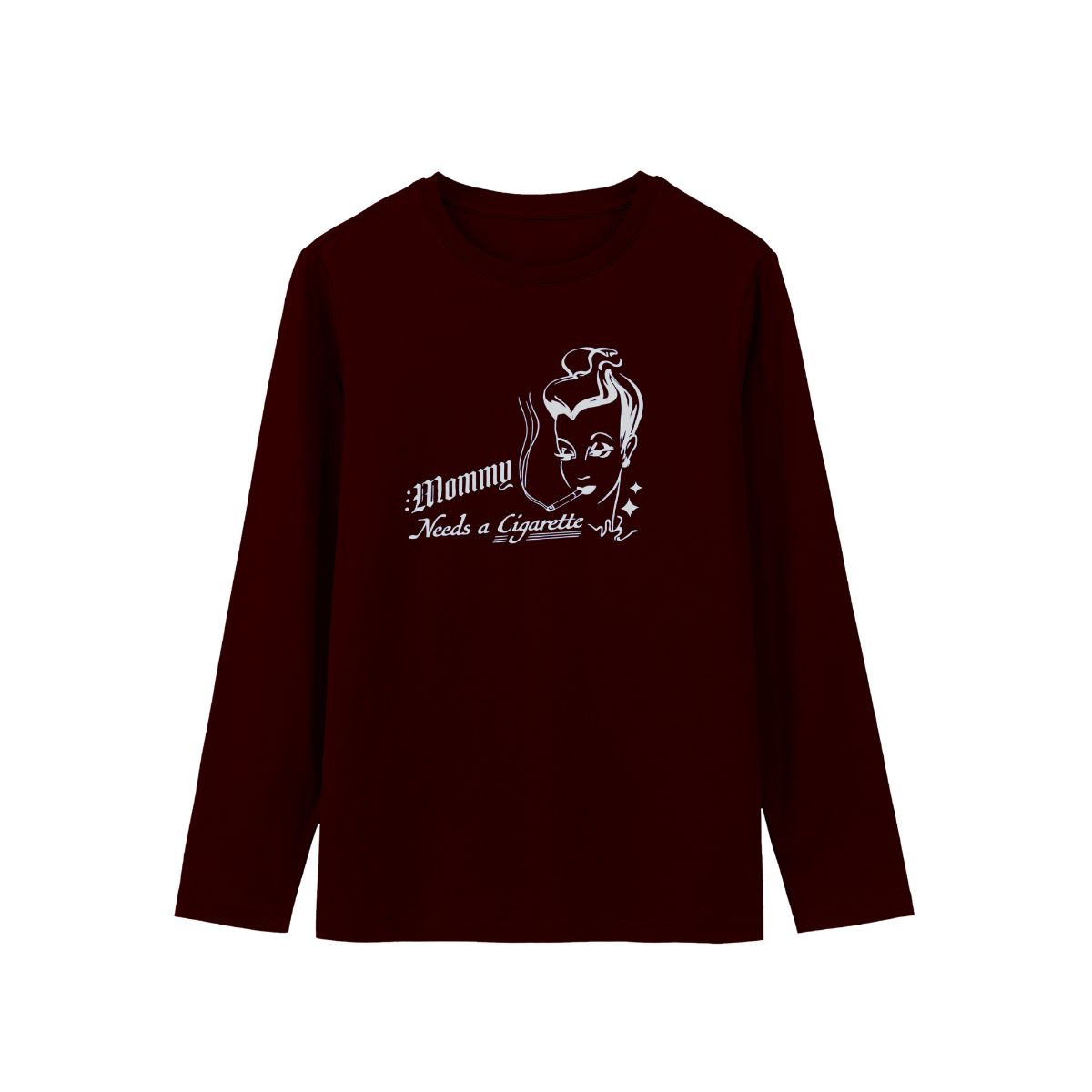Mommy Needs a Cigarette Retro T-Shirt | Vintage Pinup Humor Graphic Tee