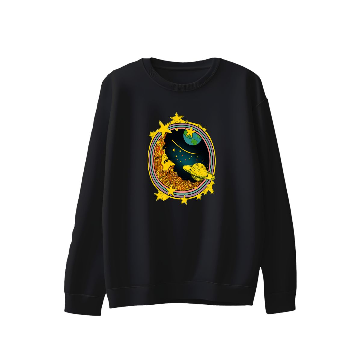 Vintage Celestial Moon T-Shirt | Space Astronomy & Retro Planets Graphic Tee