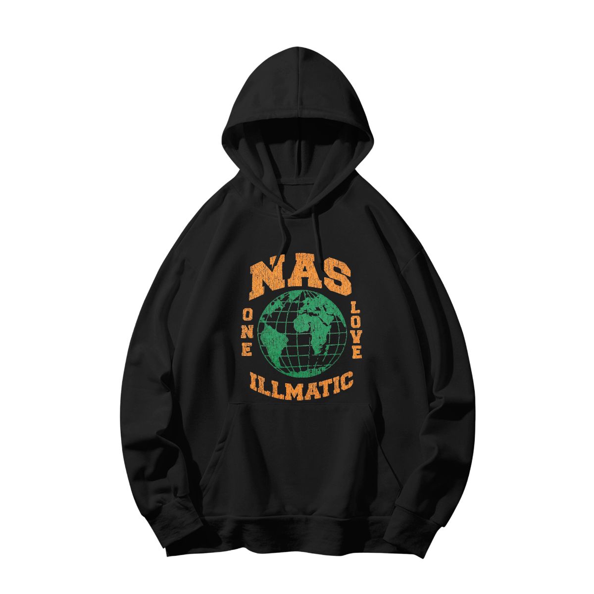 Nas Illmatic T-Shirt | One Love Hip Hop Retro Globe Graphic Tee - Tank Top - Black