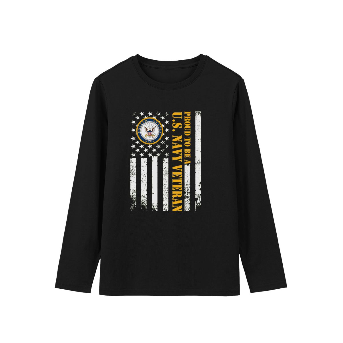 U.S. Navy Veteran T-Shirt | Proud Military American Flag Vintage Graphic Tee