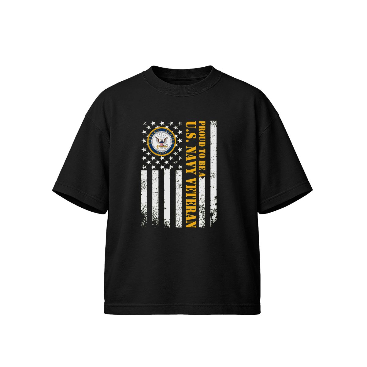 U.S. Navy Veteran T-Shirt | Proud Military American Flag Vintage Graphic Tee