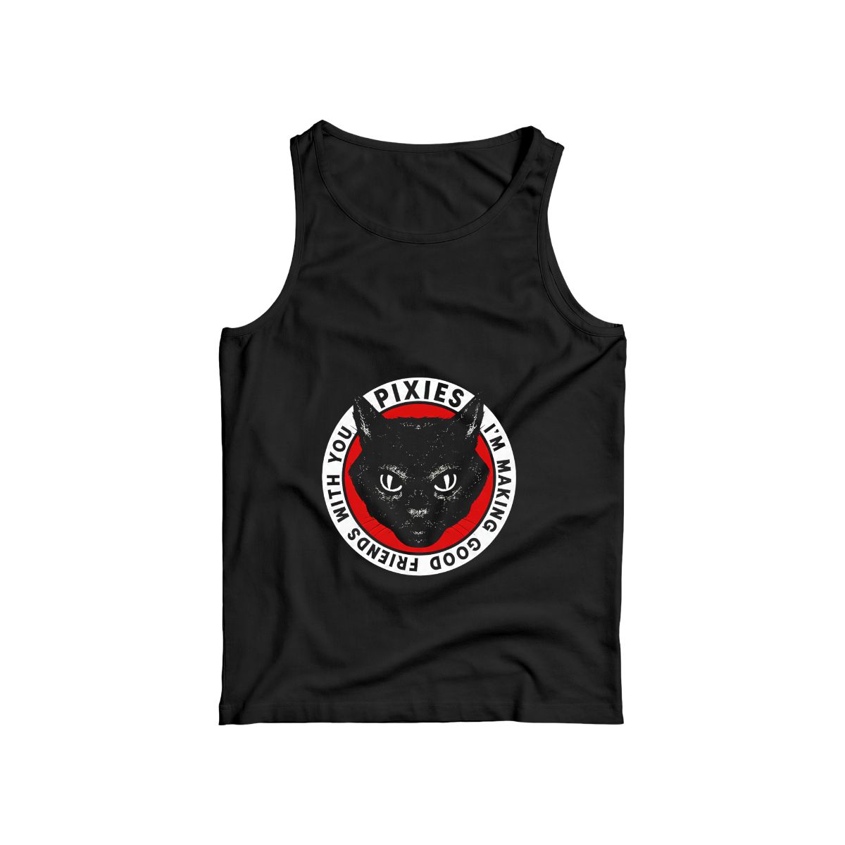 Pixies T-Shirt | Tame Black Cat Retro Badge Alternative Rock Merch