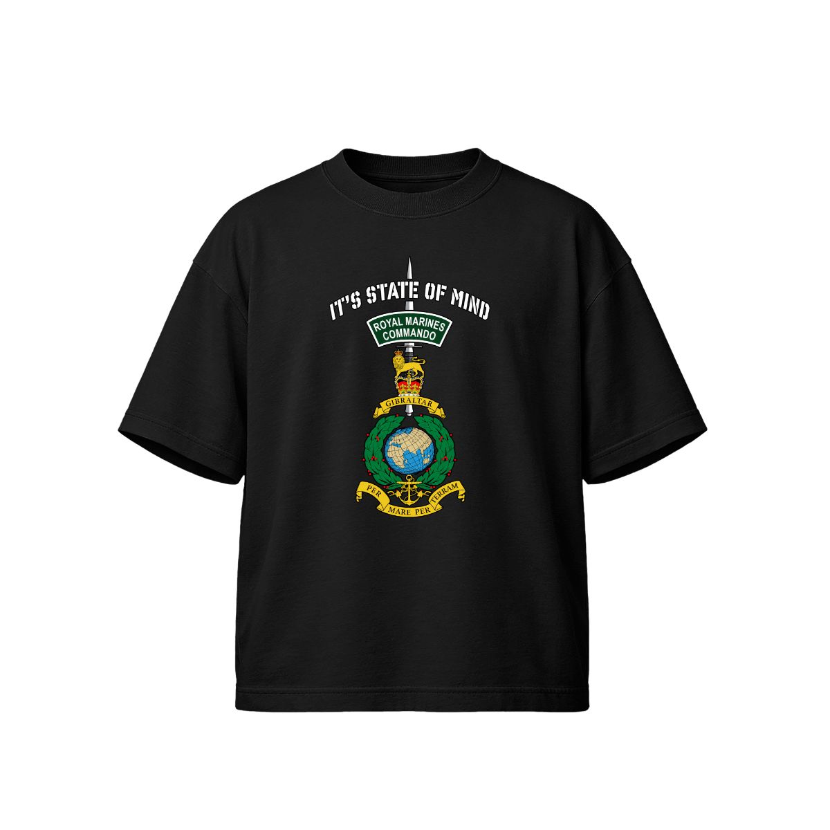 Royal Marines Commando T-Shirt | It's a State of Mind Military Commando Dagger Tee
