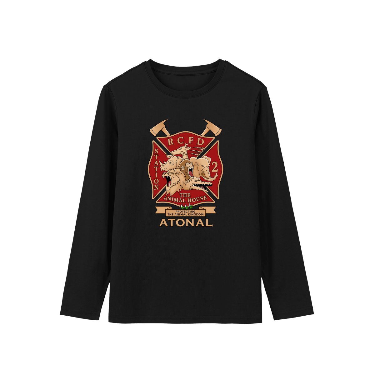 RCFD Station 2 T-Shirt | The Animal House Protecting The Animal Kingdom Firefighter Tee