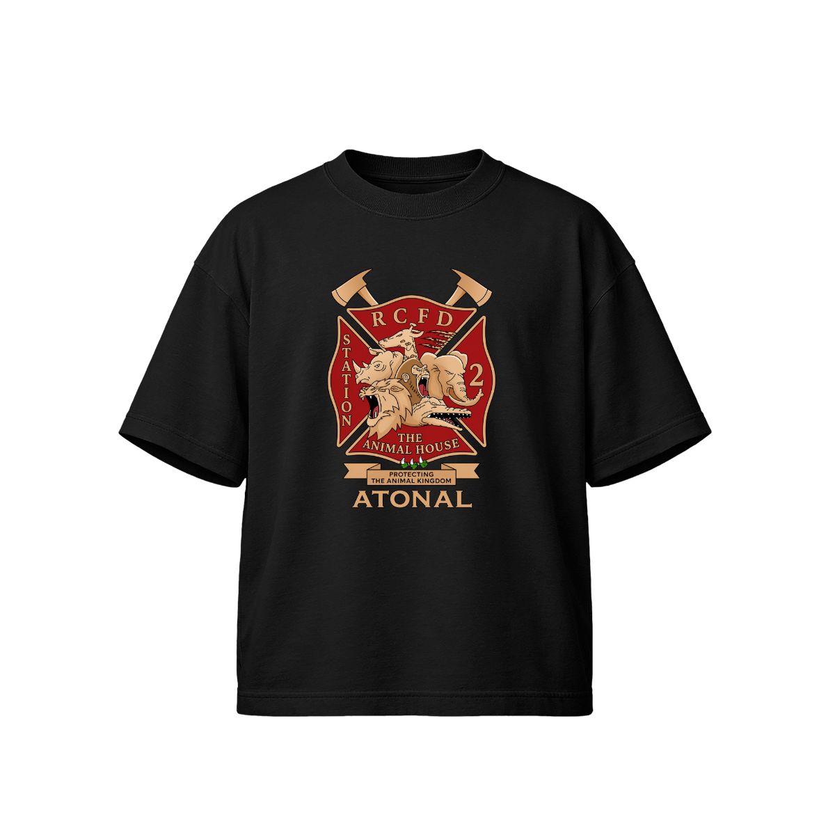 RCFD Station 2 T-Shirt | The Animal House Protecting The Animal Kingdom Firefighter Tee