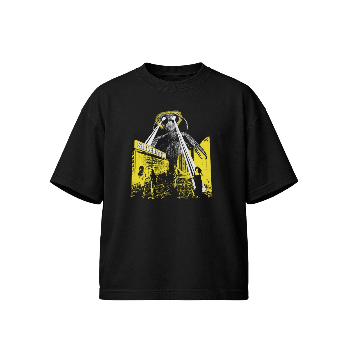 Silverstein Monster Sci-Fi Graphic T-Shirt | Emo Rock Band Tour Shirt