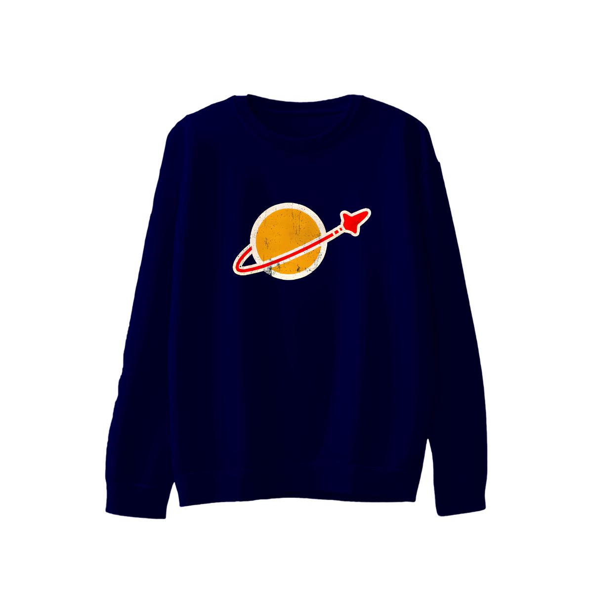 Vintage Planet & Rocket Graphic T-Shirt | Retro Space Exploration Tee