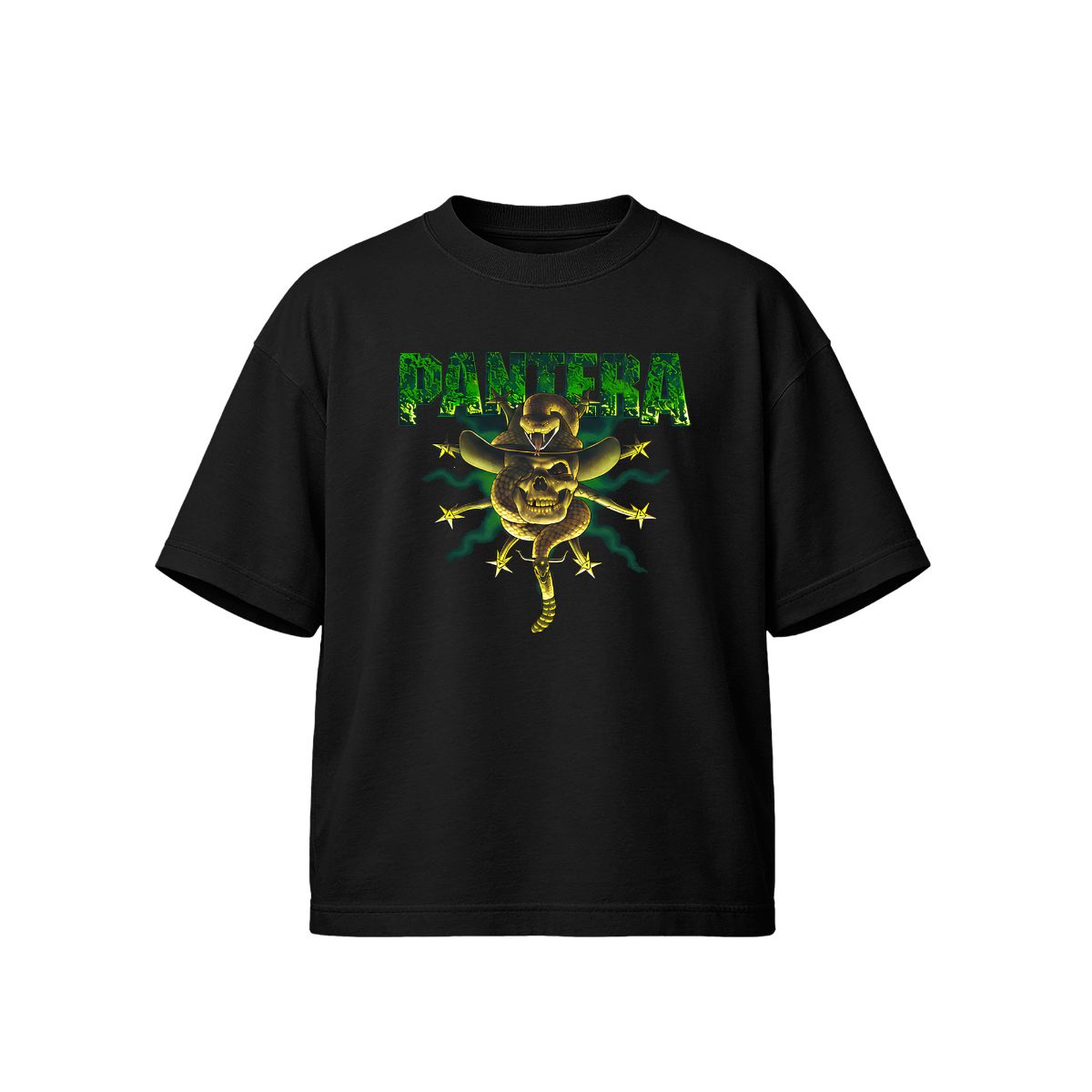 Pantera Heavy Metal Snake Skull T-Shirt | Vintage Thrash Metal Band Tee